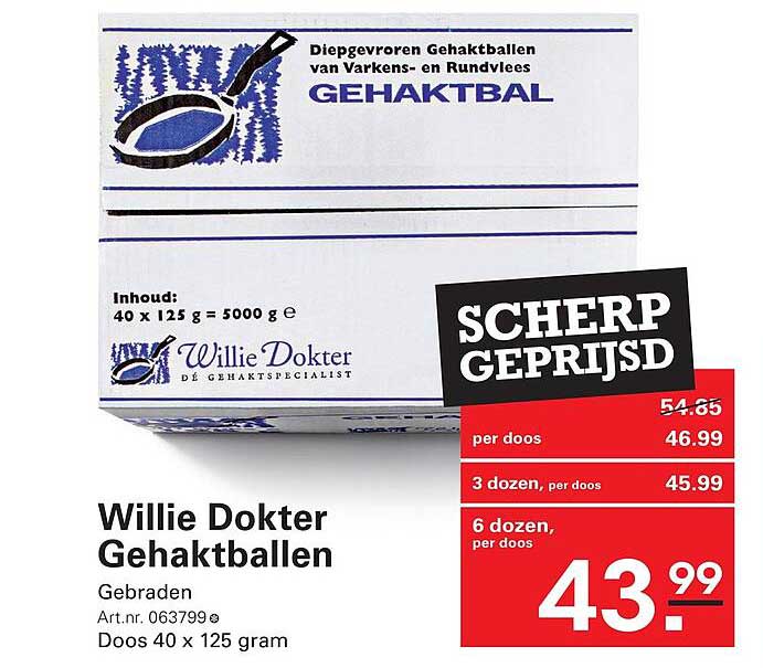 Willie Dokter Gehaktballen Gebraden