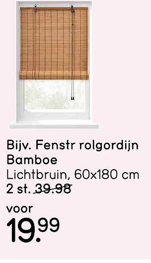 Bijv. Fenstr rolgordijn Bamboe