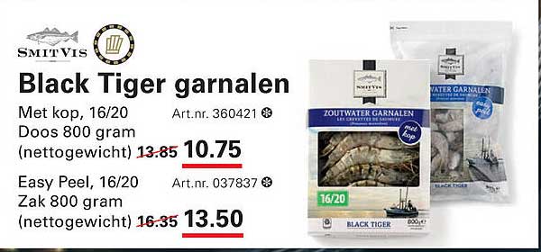 Black Tiger garnalen