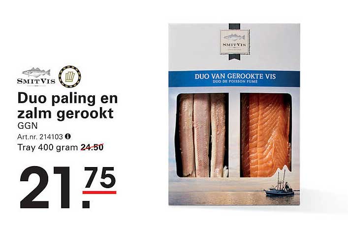 Duo paling en zalm gerookt