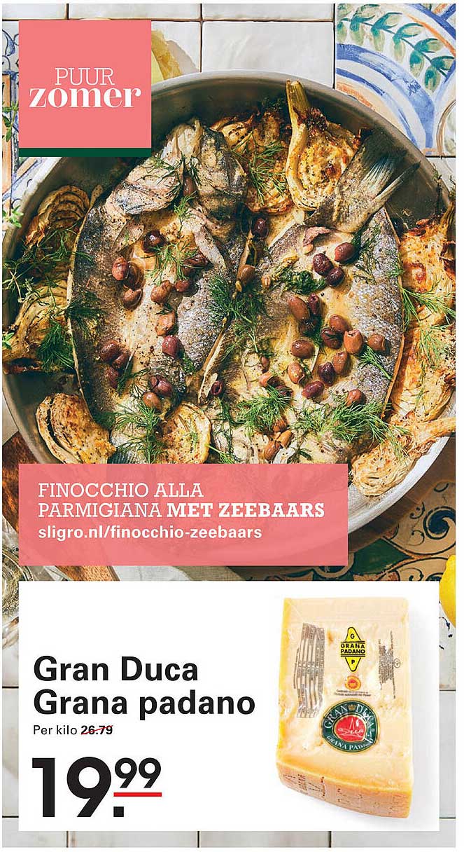 Finocchio alla Parmigiana met Zeebaars