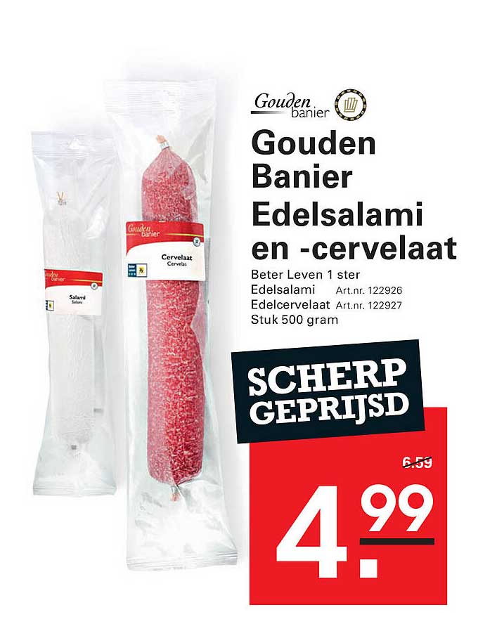 Gouden Banier Edelsalami en -cervelaat