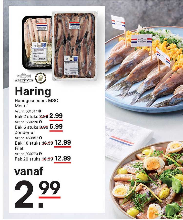 Haring Handgesneden, MSC Met ui