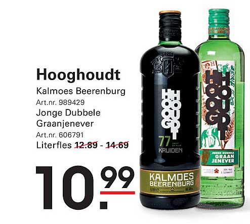 Hooghout Kalmoes Beerenburg 77 Kruiden en Jonge Dubbele Graanjenever
