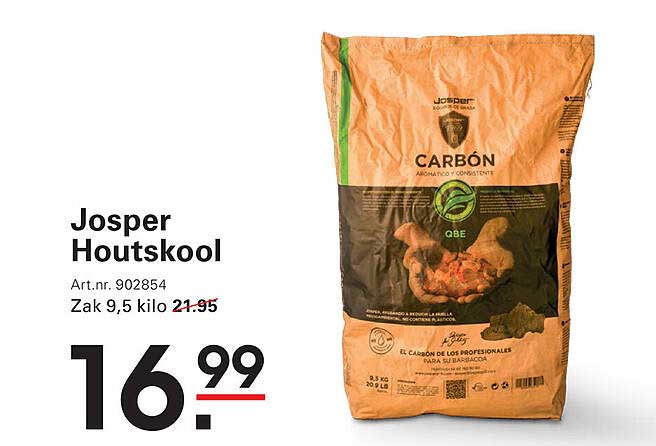 Josper Houtskool 9,5 kilo