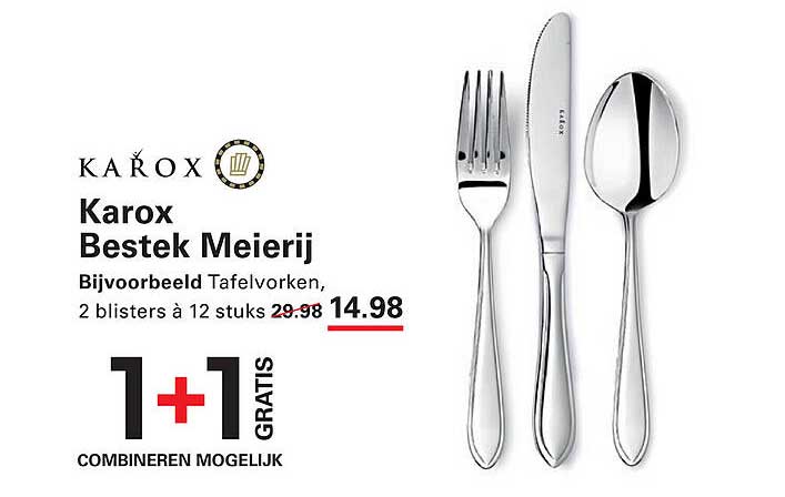 Karox Beste Meierij Bijvoorbeeld Tafelforken, 2 blisters à 12 stuks