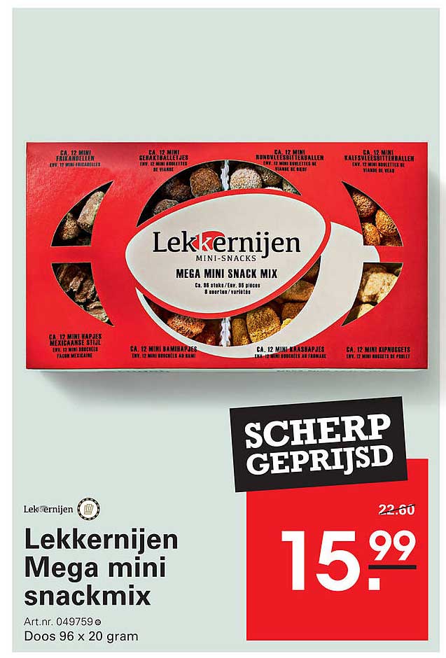 LekkerNijen Mega mini snackmix