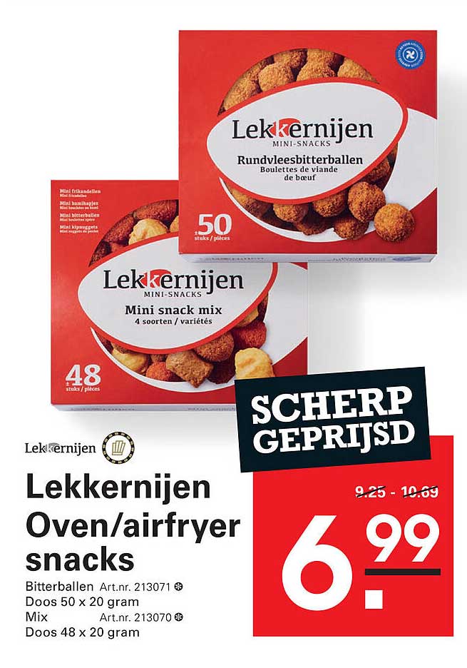 Lekkernijen Oven/airfryer snacks