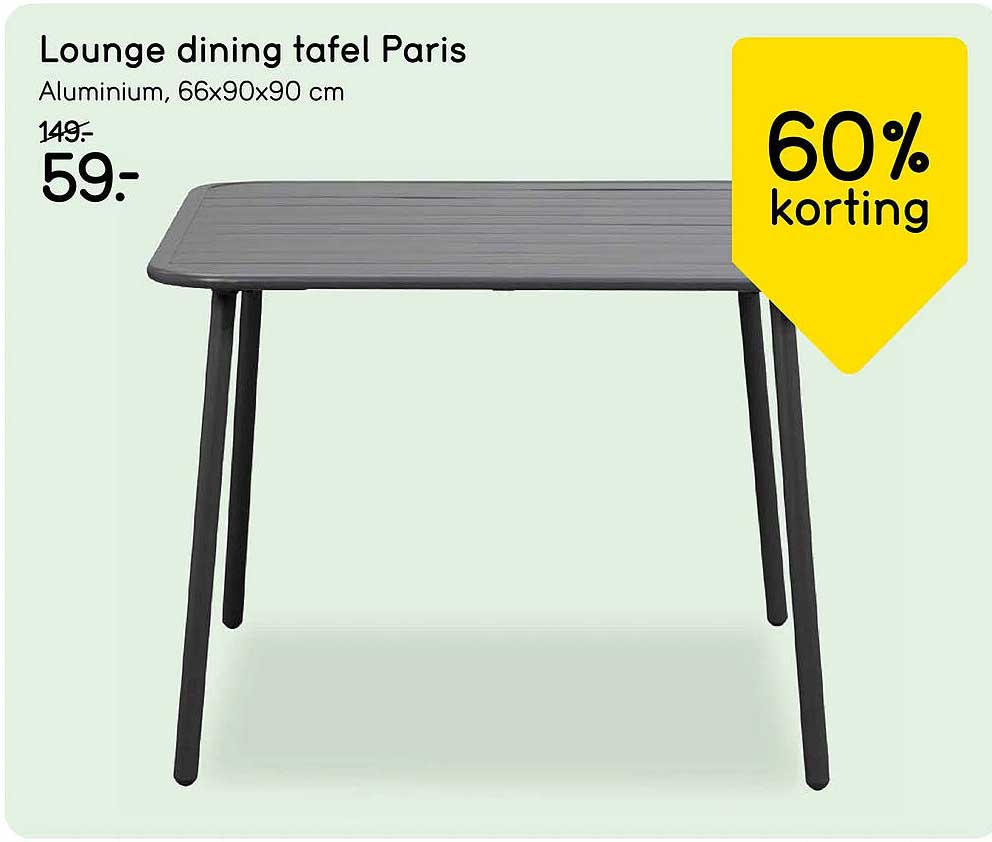 Lounge dining tafel Paris