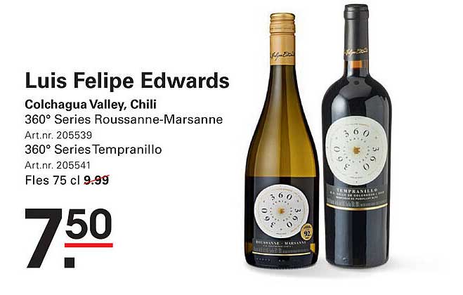 Luis Felipe Edwards 360° Series Roussanne-Marsanne en Tempranillo - Fles 75 cl
