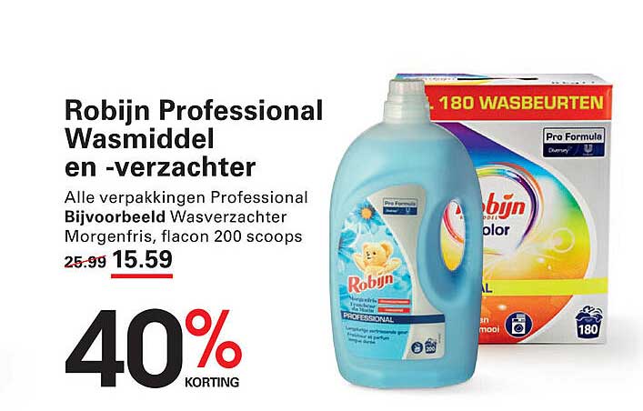 Robijn Professional Wasmiddel en -verzachter