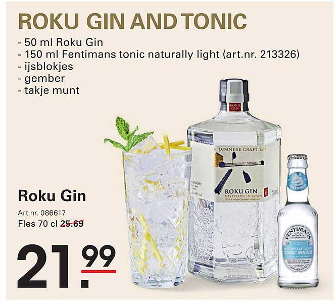 ROKU GIN AND TONIC