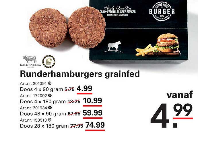 Runderhamburgers grainfed