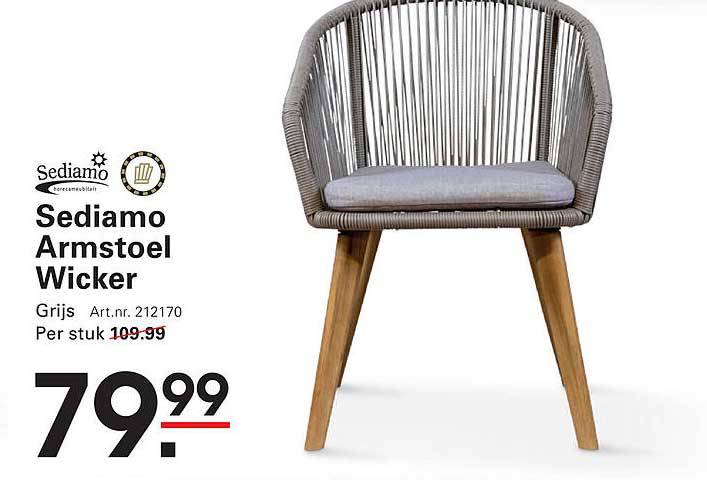 Sediamo Armstoel Wicker