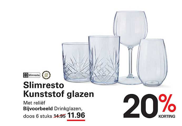 Slimresto Kunststof glazen