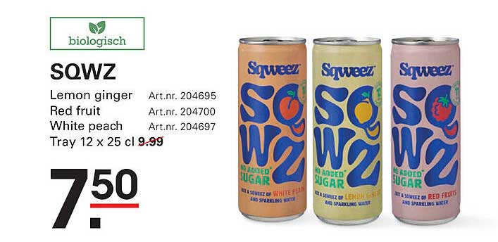SQWZ - Lemon ginger, Red fruit, White peach