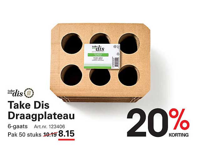 Take Dis Draagplateau 6-gaats