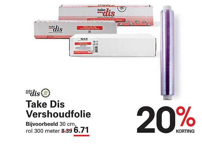 Take Dis Vershoudfolie 30 cm, rol 300 meter