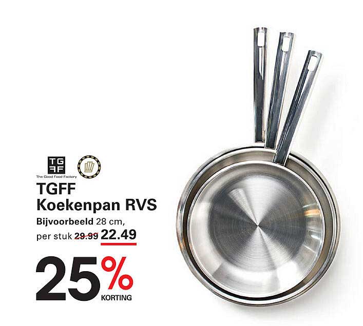 TGFF Koekenpan RVS 28 cm