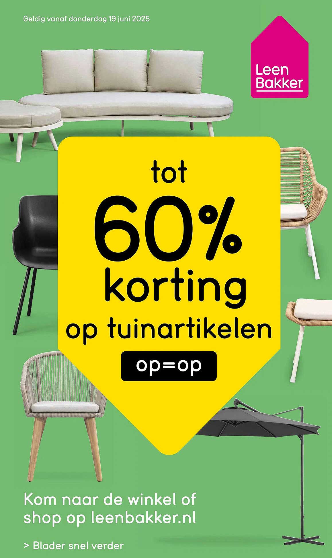 tot 60% korting op tuinartikelen