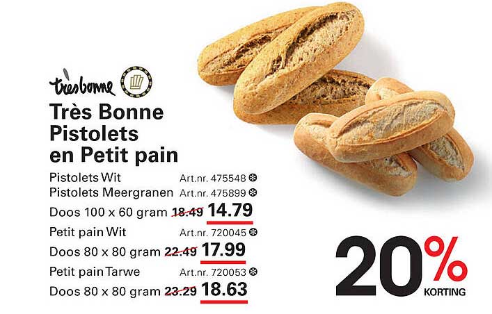Très Bonne Pistolets en Petit pain