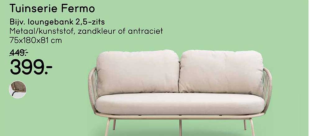 Tuinserie Fermo Bijv. loungebank 2,5-zits