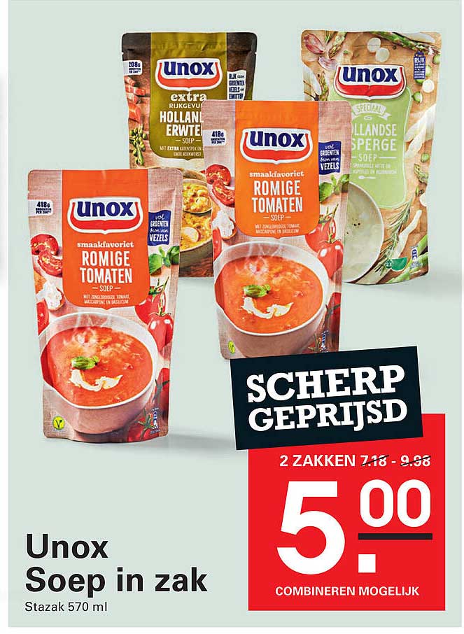 Unox Soep in zak