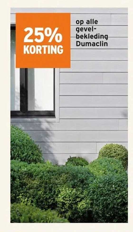 25% KORTING op alle gevelbekleding Dumaclin