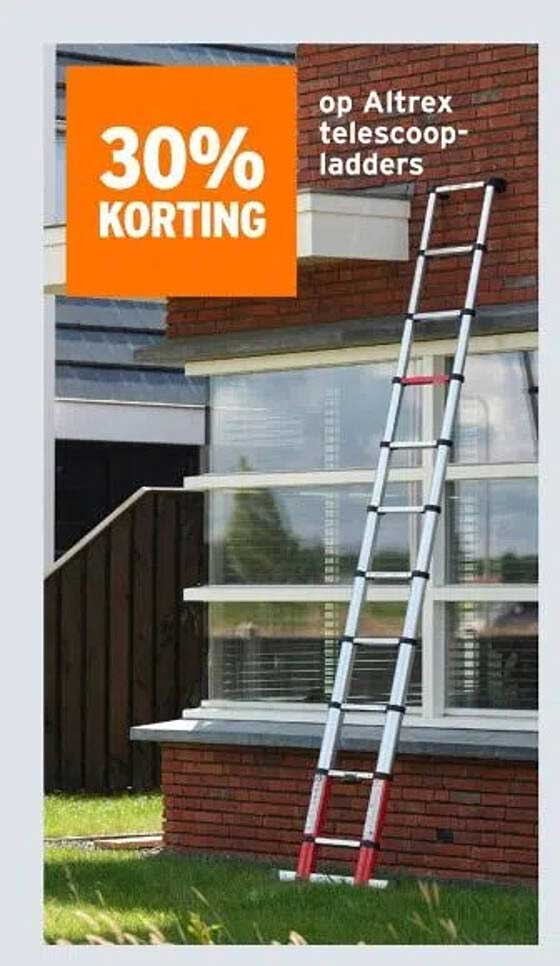 30% KORTING op Altrex telescoop-ladders