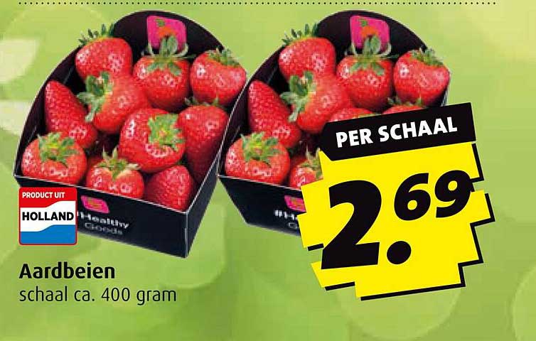 Aardbeien schaal ca. 400 gram