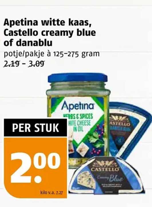 Apetina witte kaas, Castello creamy blue of danablue