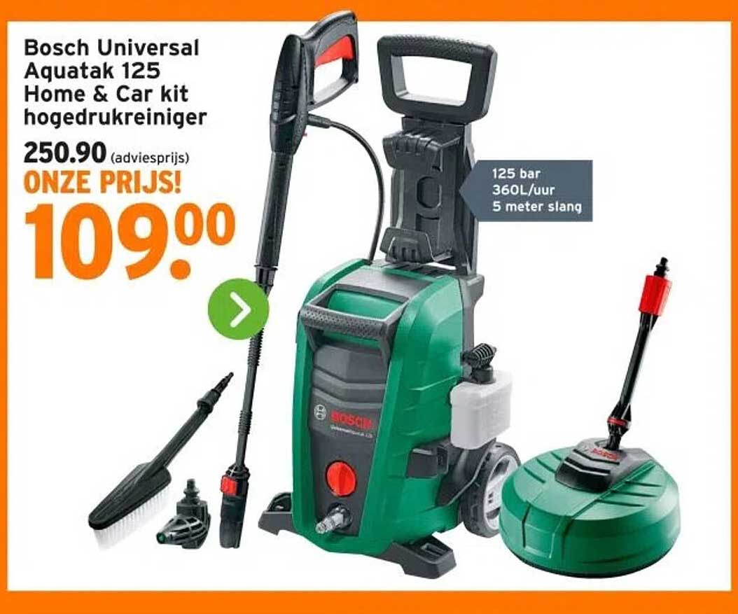 Bosch Universal Aquatak 125 Home & Car kit hogedrukreiniger