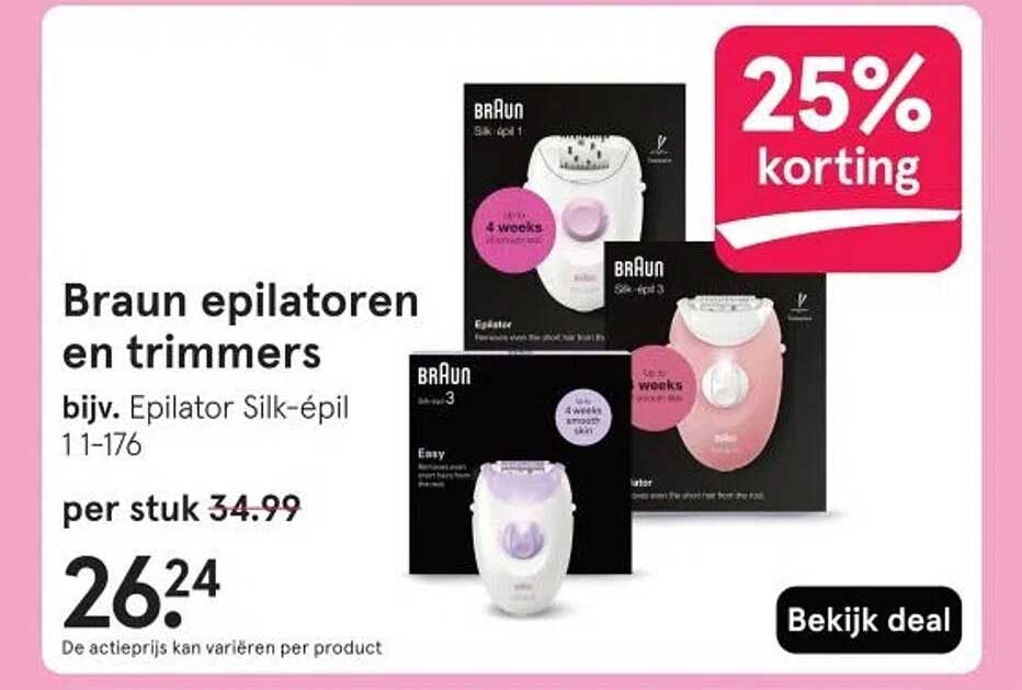 Braun epilatoren en trimmers bijv. Epilator Silk-épil 1 1-176