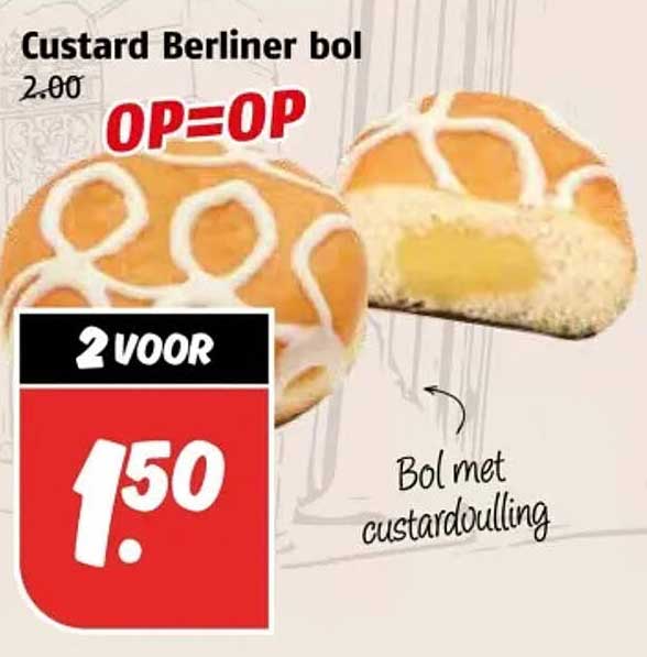 Custard Berliner bol