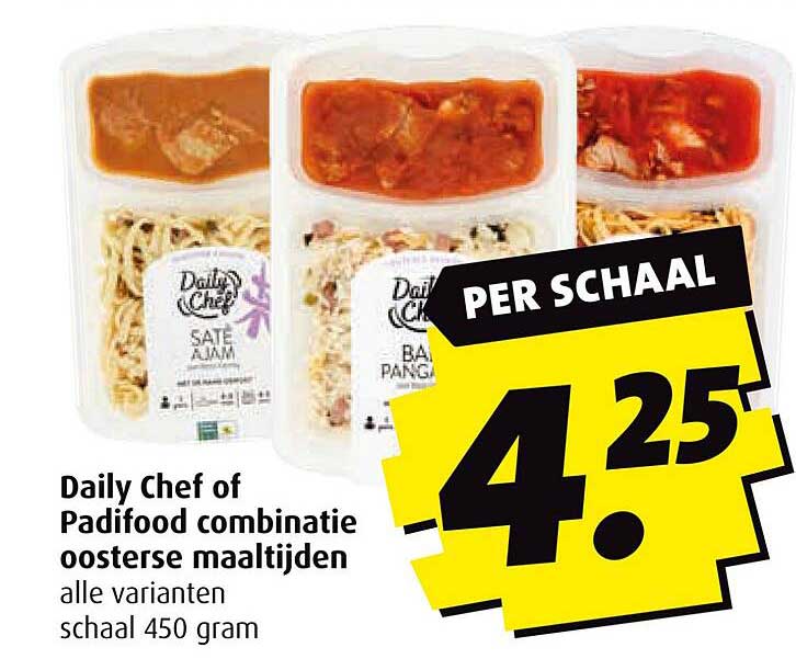 Daily Chef of Padifood combinatie oosterse maaltijden