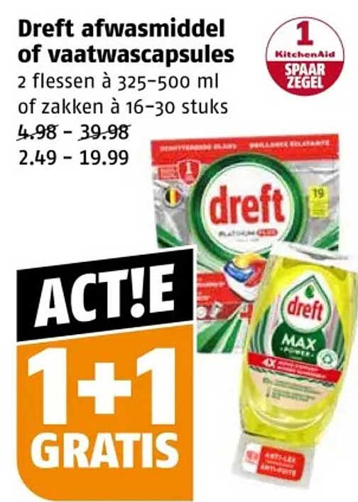 Dreft afwasmiddel of vaatwascapsules