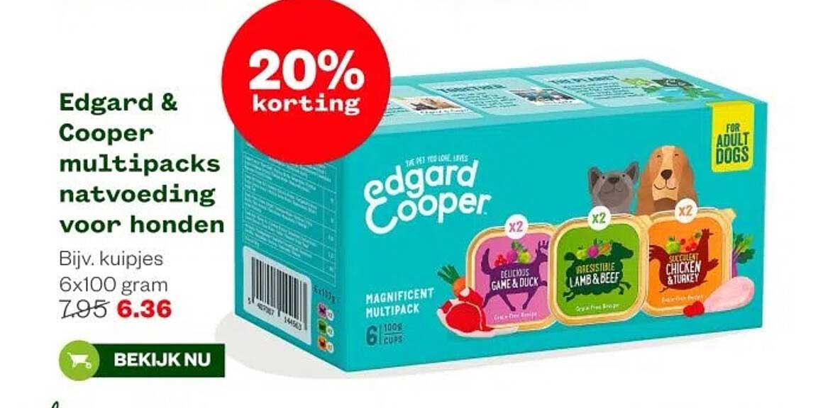 Edgard & Cooper multipacks natvoeding voor honden