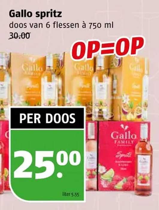 Gallo spritz doos van 6 flessen à 750 ml