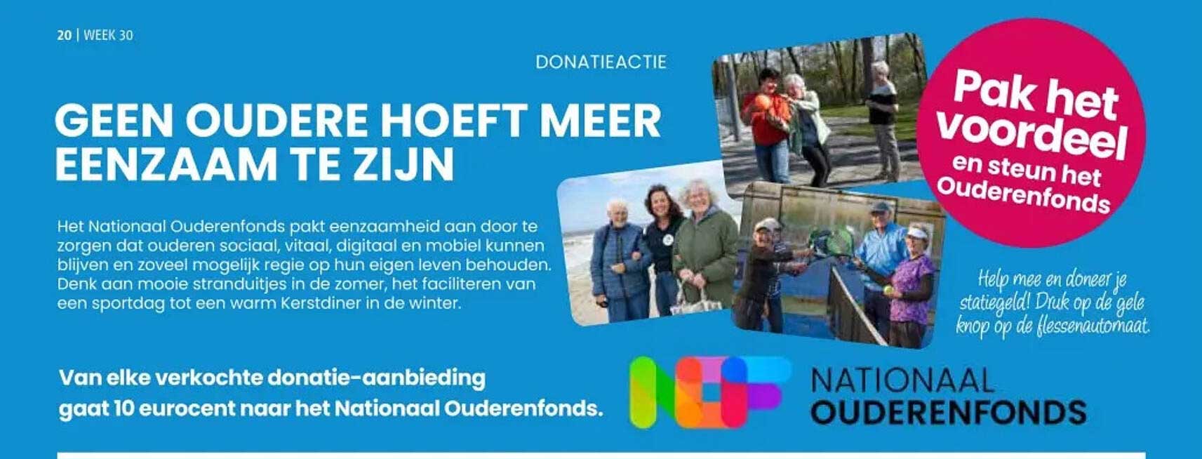 GEEN OUDERE HEEFT MEER EENZAAM TE ZIJN