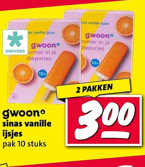 gwoon sinas vanille ijsjes pak 10 stuks