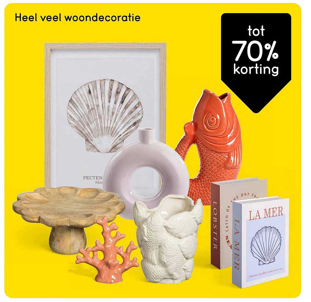 Heel veel woondecoratie tot 70% korting