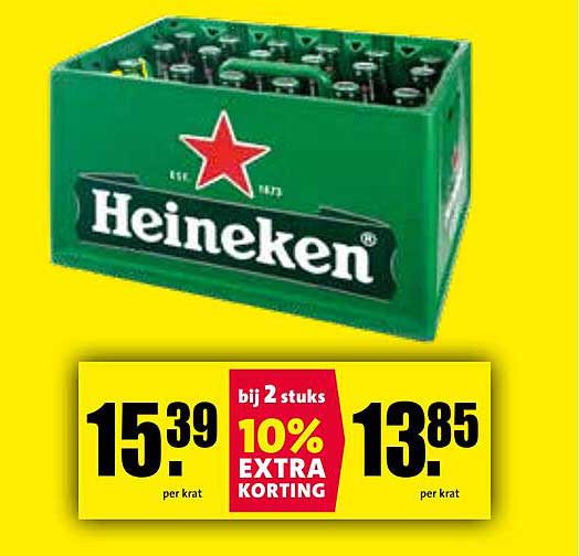 Heineken Krat - 10% Extra Korting bij 2 Stuks