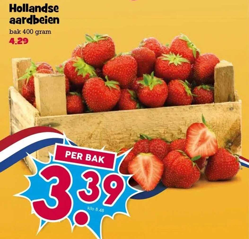 Hollandse aardbeien bak 400 gram