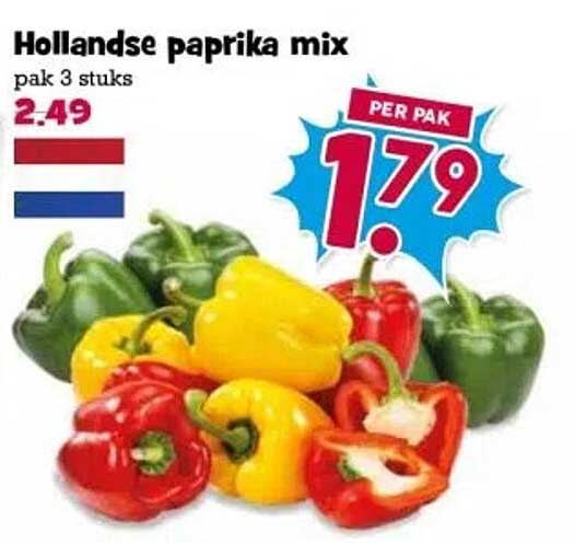 Hollandse paprikamix pak 3 stuks