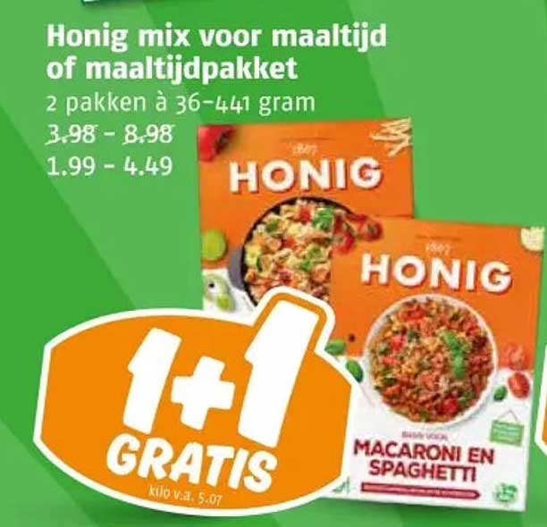 Honig mix voor maaltijd of maaltijdpakket