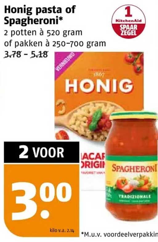 Honig pasta of Spagheroni*