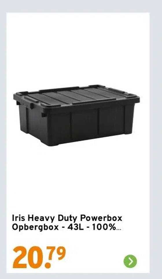 Iris Heavy Duty Powerbox Opbergbox - 43L - 100%