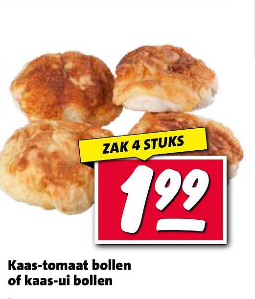 Kaas-tomaat bollen of kaas-ui bollen