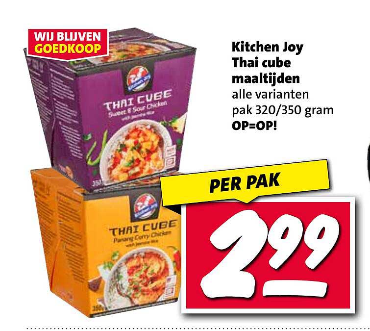 Kitchen Joy Thai cube maaltijden alle varianten pak 320/350 gram