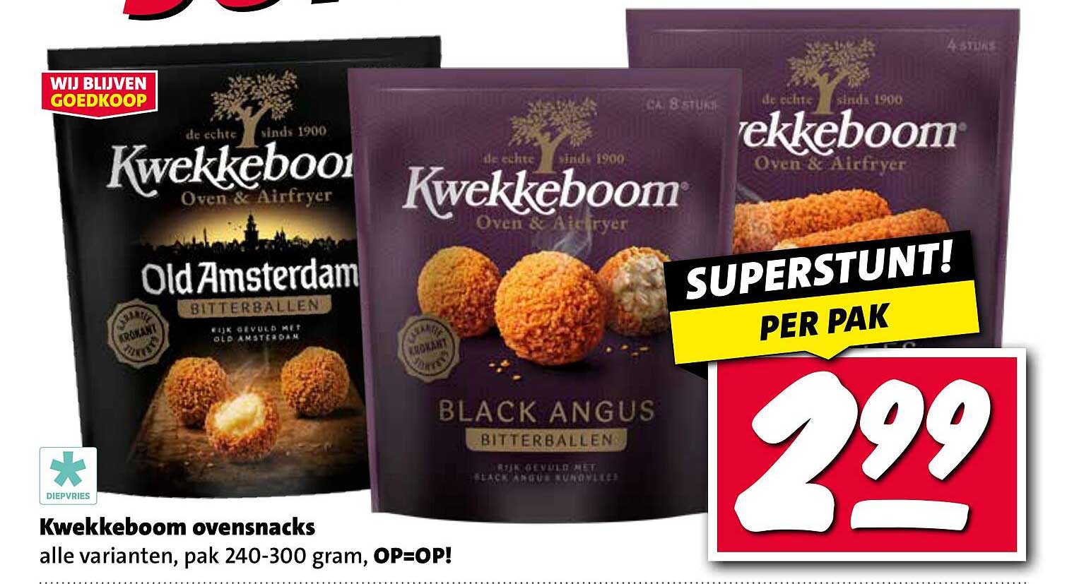 Kwekkeboom ovenschacks alle varianten, pak 240-300 gram